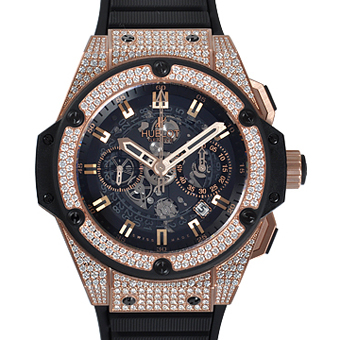 ウブロ スーパーコピー HUBLOT キングパワー 701.OX.0180.RX.1704 ウニコ キングゴールド パヴェETA7750搭載